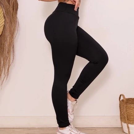 Calça Legging Preto Academia Fitness Suplex