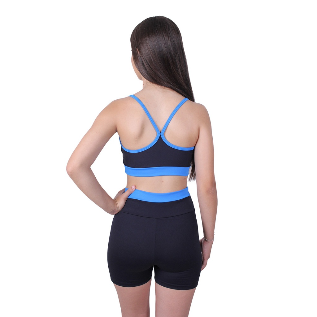 Conjunto Academia Feminino de Poliamida Short e Top Zero Transparencia Atacado