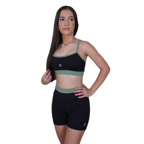Conjunto Academia Feminino de Poliamida Short e Top Zero Transparencia Atacado