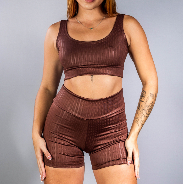 Conjunto Top e Short Cintura Alta NewZig
