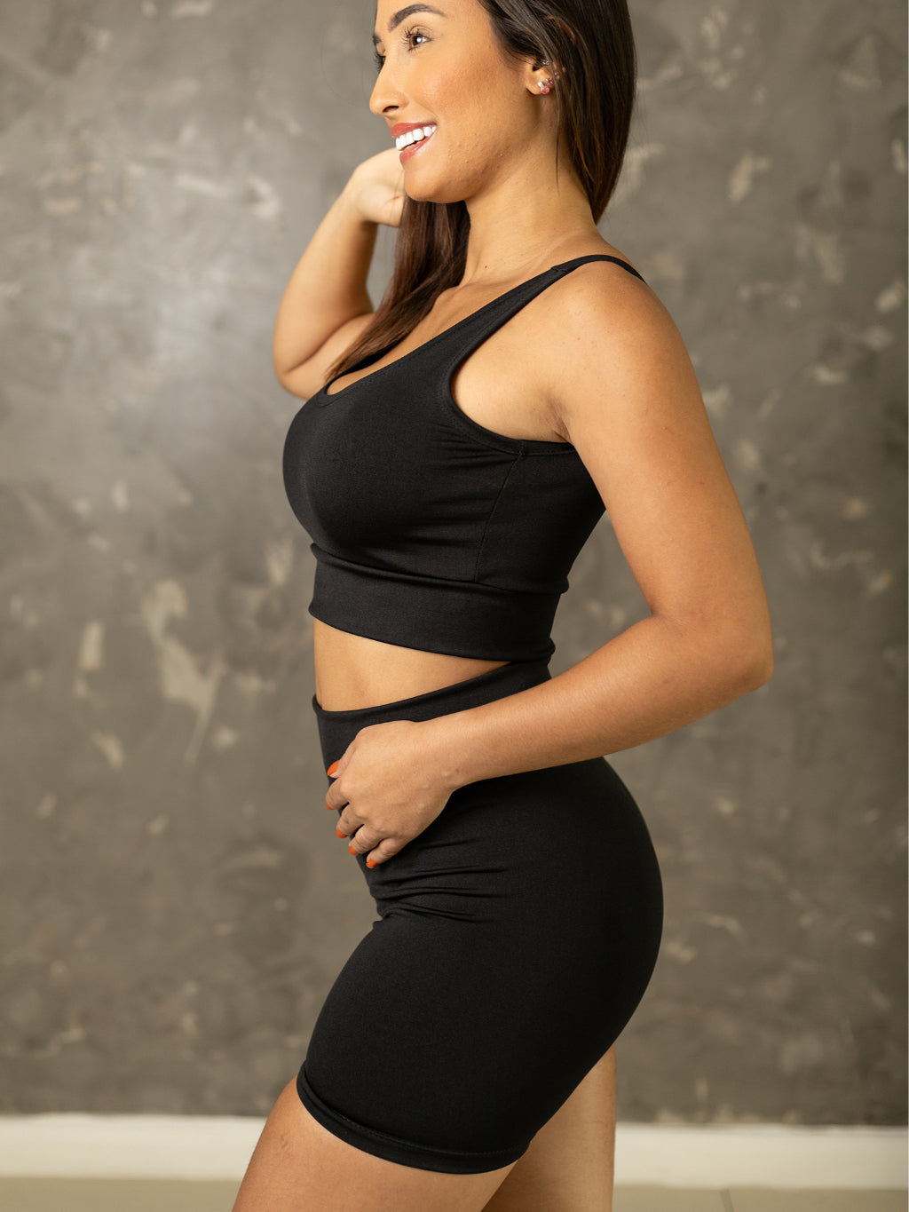 Conjunto Academia Feminino Short e Top Fitness Cintura Alta Suplex Diversas Cores
