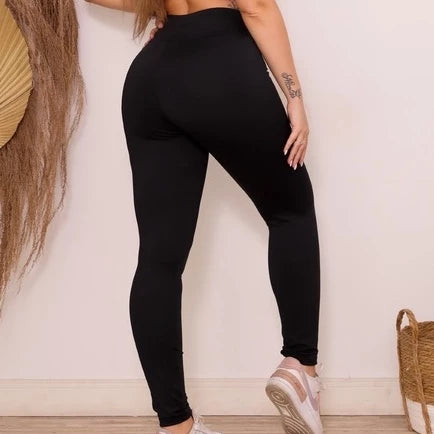 Calça Legging Preto Academia Fitness Suplex