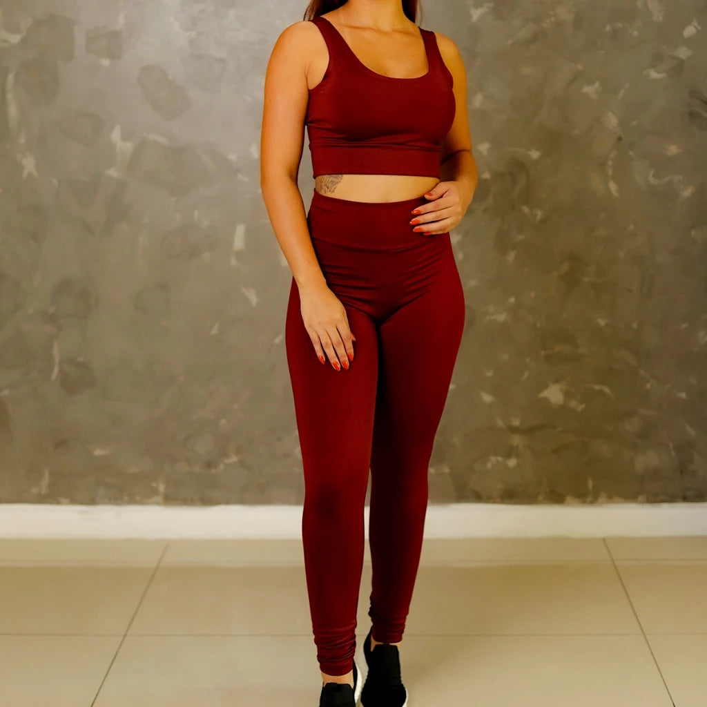 Conjunto Fitness Feminino com Legging e Top